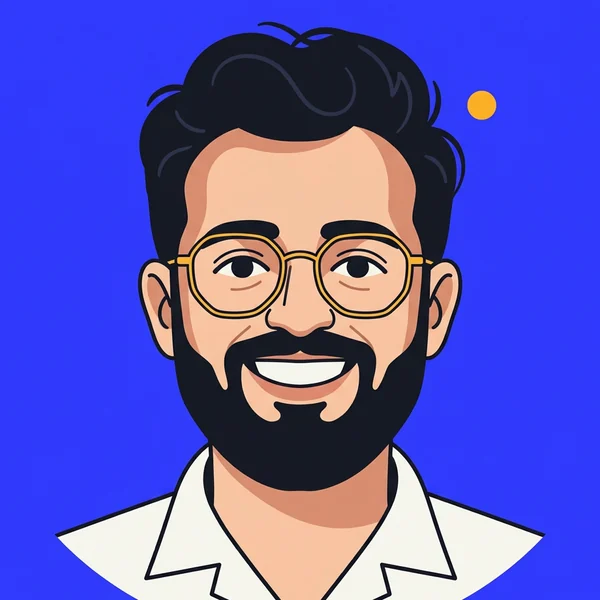 Illustrated portrait of Ajit Ramesan